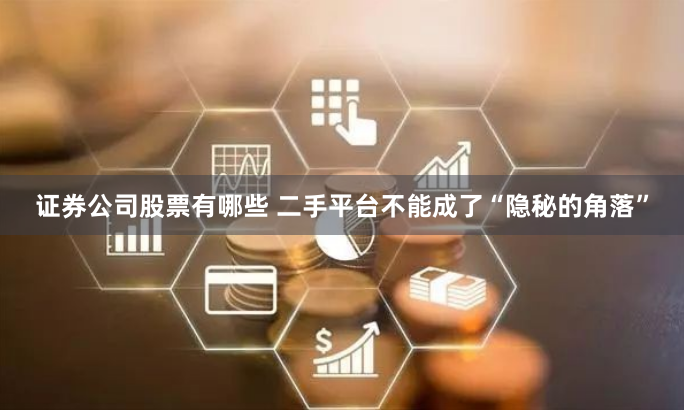 证券公司股票有哪些 二手平台不能成了“隐秘的角落”